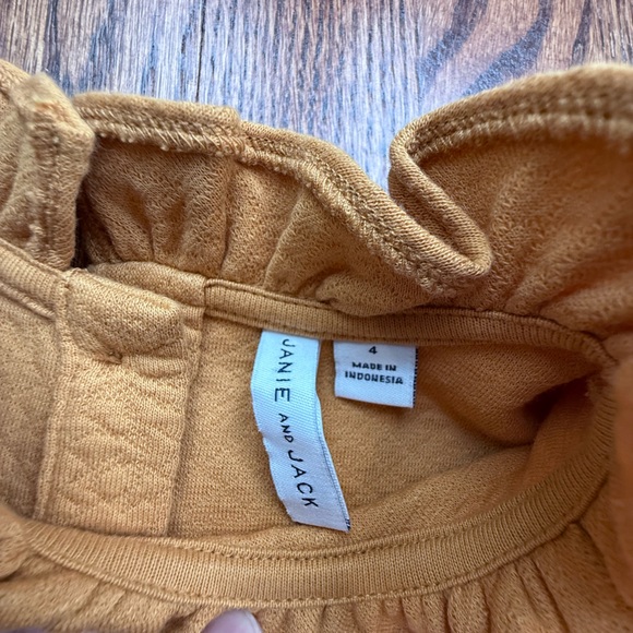 Janie and Jack Quilted Jacquard Puff Sleeve Dress 4 - Picture 8 of 9